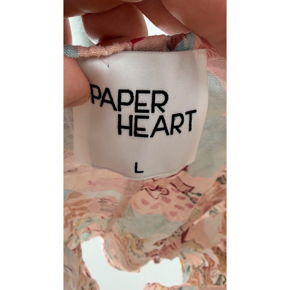 Anthropologie Paper Heart Women's Maxi Linen Blend Fruit Melon Dress Size Large - Picture 6 of 7